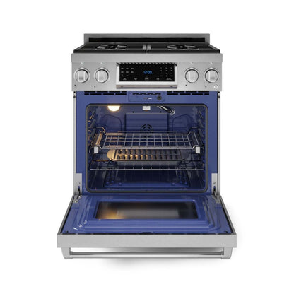 Collection Gordon Ramsay par Thor Kitchen Cuisinière à gaz professionnelle indépendante de 30 po avec panneau inclinable à commande tactile - RSG30|Cuisinière à gaz amovible de style professionnel collection Gordon Ramsay de Thor Kitchen de 30 po - RSG30