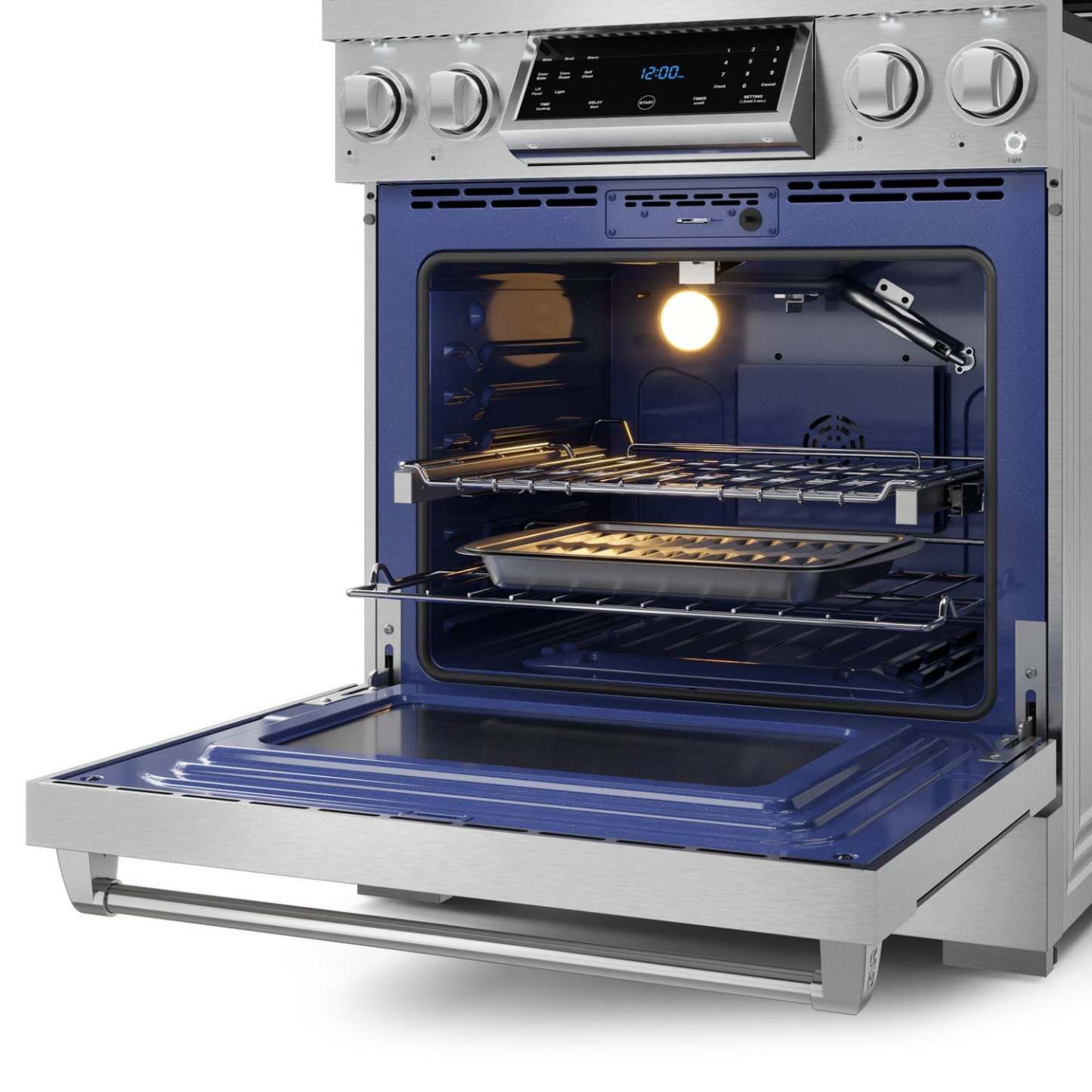 Collection Gordon Ramsay par Thor Kitchen Cuisinière à gaz professionnelle indépendante de 30 po avec panneau inclinable à commande tactile - RSG30|Cuisinière à gaz amovible de style professionnel collection Gordon Ramsay de Thor Kitchen de 30 po - RSG30