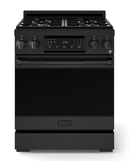 Gordon Ramsay Collection par Thor Kitchen 30 Cuisinière à gaz professionnelle autonome avec panneau inclinable à commande tactile - RSG30B|Cuisinière à gaz amovible de style professionnel collection Gordon Ramsay de Thor Kitchen de 30 po - RSG30B