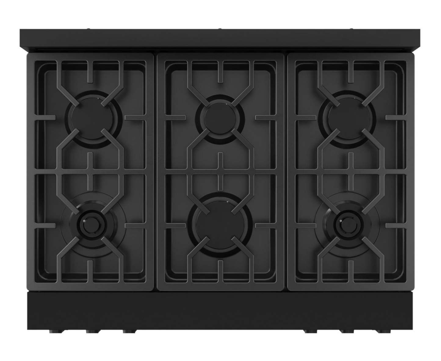 Gordon Ramsay Collection by Thor Kitchen 36 Cuisinière à gaz professionnelle indépendante avec panneau inclinable à commande tactile - RSG36B|Cuisinière à gaz amovible de style professionnel collection Gordon Ramsay de Thor Kitchen de 36 po - RSG36B
