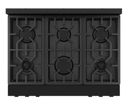 Gordon Ramsay Collection by Thor Kitchen 36 Cuisinière à gaz professionnelle indépendante avec panneau inclinable à commande tactile - RSG36B|Cuisinière à gaz amovible de style professionnel collection Gordon Ramsay de Thor Kitchen de 36 po - RSG36B