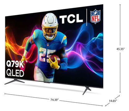 TCL 85 Q79K QLED 4K UHD Smart Google TV (85Q79K) – Modèle 2025 | Téléviseur intelligent QLED TCL Q79K UHD 4K de 85 po avec Google TVMC (85Q79K) - modèle 2025