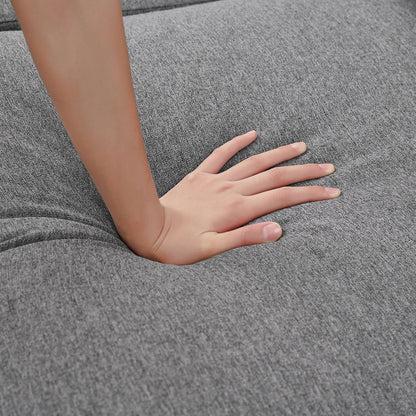 Canapé d'angle en L de 86,22 pouces avec poches de rangement latérales