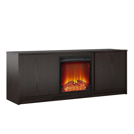 Ameriwood Home Bartow Electric Fireplace TV Stand - Espresso|Meuble pour téléviseur Bartow d'Ameriwood Home avec foyer électrique - espresso