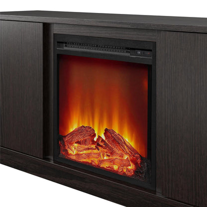Ameriwood Home Bartow Electric Fireplace TV Stand - Espresso|Meuble pour téléviseur Bartow d'Ameriwood Home avec foyer électrique - espresso