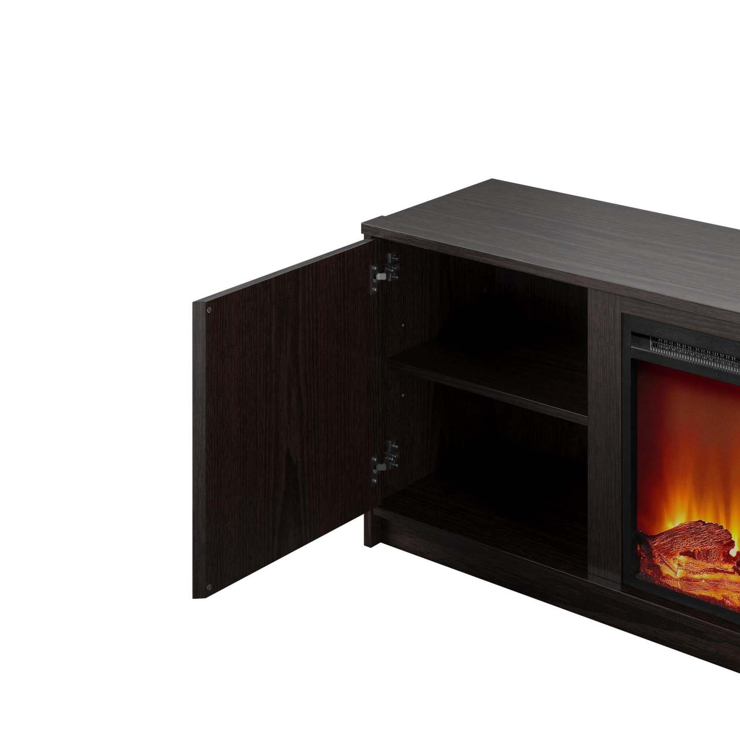 Ameriwood Home Bartow Electric Fireplace TV Stand - Espresso|Meuble pour téléviseur Bartow d'Ameriwood Home avec foyer électrique - espresso