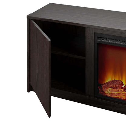 Ameriwood Home Bartow Electric Fireplace TV Stand - Espresso|Meuble pour téléviseur Bartow d'Ameriwood Home avec foyer électrique - espresso