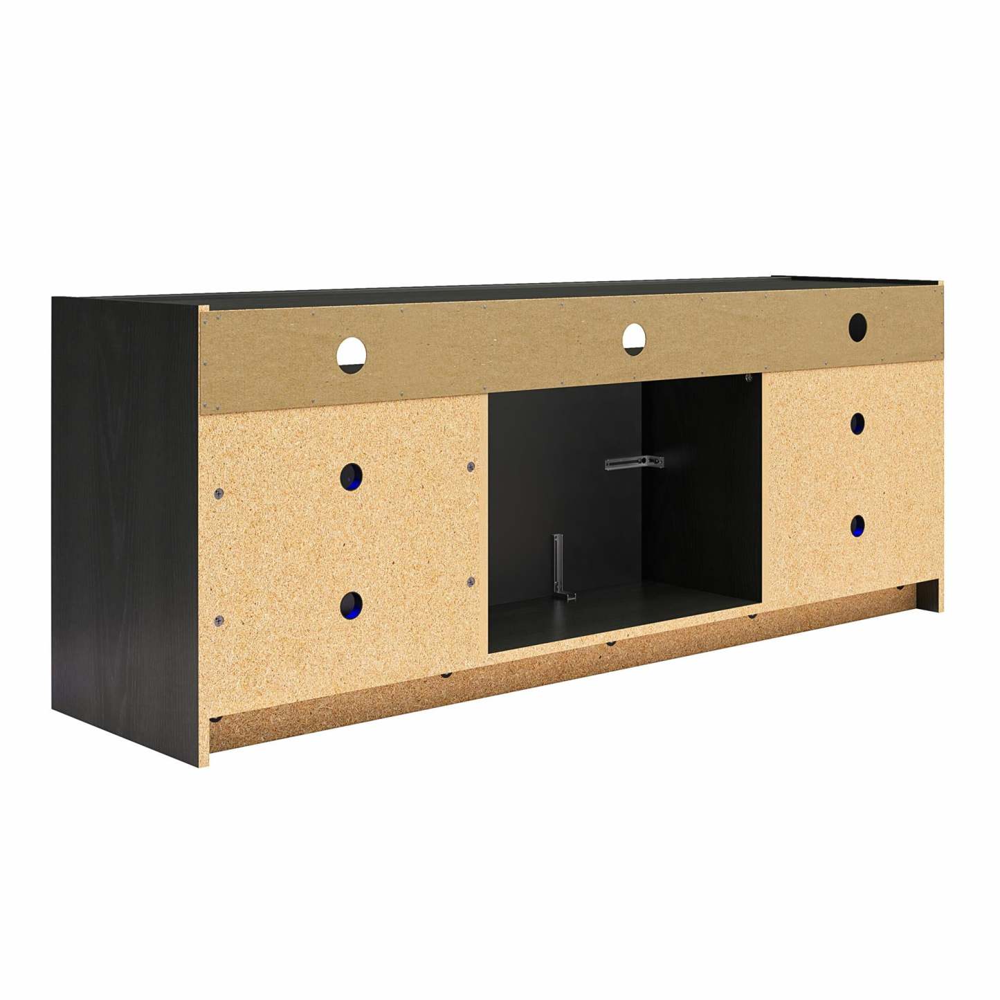 Ameriwood Home Luna Electric Fireplace TV Stand for TVs up to 65 po - Black Oak|Meuble pour téléviseur Luna d'Ameriwood Home avec foyer électrique pour téléviseurs jusqu'à 65 po - chêne noir