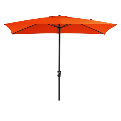 Parasol rectangulaire de terrasse 2,4 x 3 m avec manivelle et inclinaison, résistant aux UV