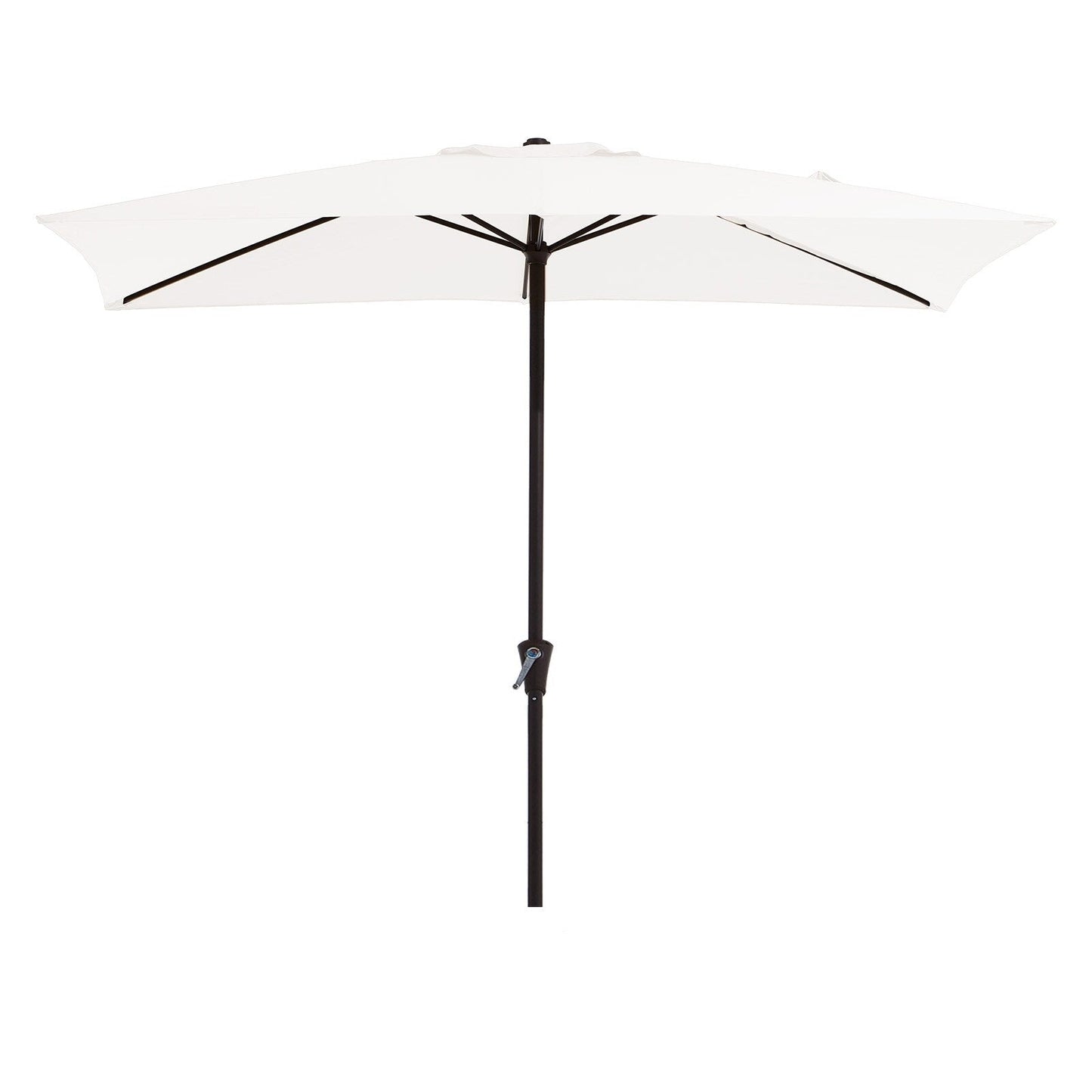 Parasol rectangulaire de terrasse 2,4 x 3 m avec manivelle et inclinaison, résistant aux UV