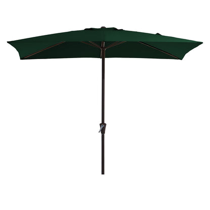 Parasol rectangulaire de terrasse 2,4 x 3 m avec manivelle et inclinaison, résistant aux UV