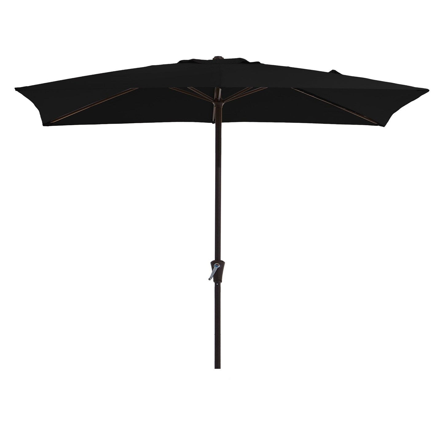 Parasol rectangulaire de terrasse 2,4 x 3 m avec manivelle et inclinaison, résistant aux UV