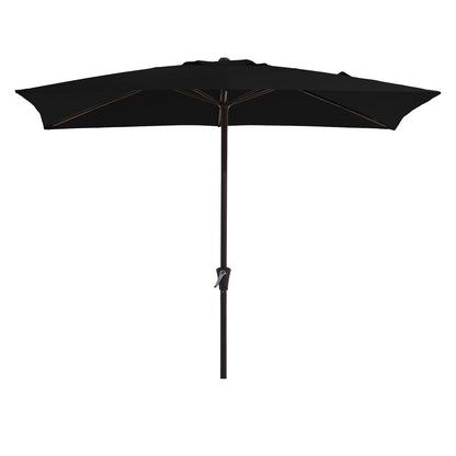 Parasol rectangulaire de terrasse 2,4 x 3 m avec manivelle et inclinaison, résistant aux UV