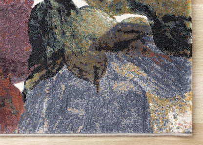 Tapis Amelia Dense Cream Pink Purple Floral Area Rug - 7'10 x 10'10|Carpette dense Amelia crème, rose et violette à motif floral - 7 pi 10 po x 10 pi 10 po