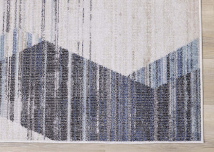 Carpette Fitzgerald à motifs géométriques vieillis - 7 pi 10 po x 10 pi 6 po