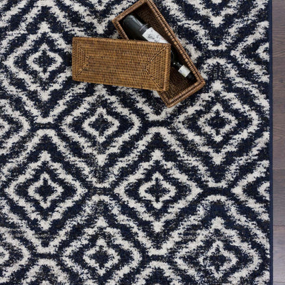 Lav Mosaïque bleu marine 5 x 8 | Carpette Lav Mosaic bleu marine 5 x 8 | D80GJ2V7