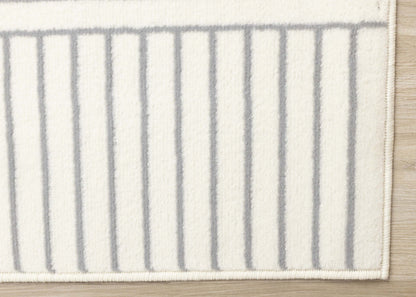 Tapis d'intérieur Forte White Grey Curved Arches - 5'3 x 7'5|Carpette Forte blanche et grise à motif d'arches courbées pour l'intérieur - 5 pi 3 po x 7 pi 5 po