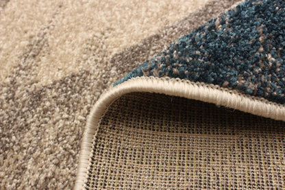 Korra ivoire / bleu 6'7 x 9'6 tapis de sol|Carpette Korra ivoirebleu 6 pi 7 po x 9 pi 6 po|D26J1FF1