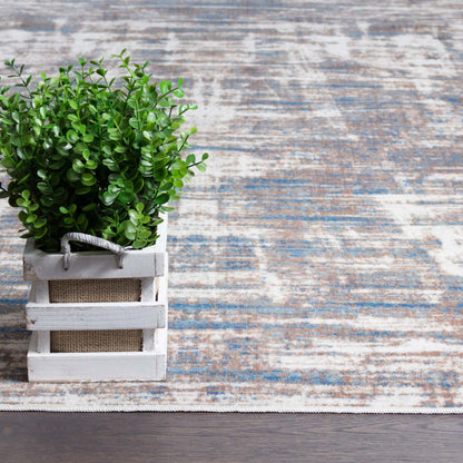 Shi Abstract Blue 3x5 Area Rug|Carpette Shi bleue à motifs abstraits 3 x 5|D80GP1BH