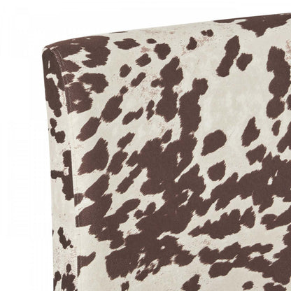 Ensemble de 2 chaises d'appoint Oliver en tissu d'apparence lin avec pieds en bois d'hévéa - Brun et blanc | Lot De 2 Fauteuils D'appoint Oliver En Tissu aspect lin Avec Pieds En Bois D'hévéa - Marron Et Blanc