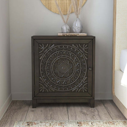 Armoire d'appoint Grace - Gris|Armoire décorative Grace - grise