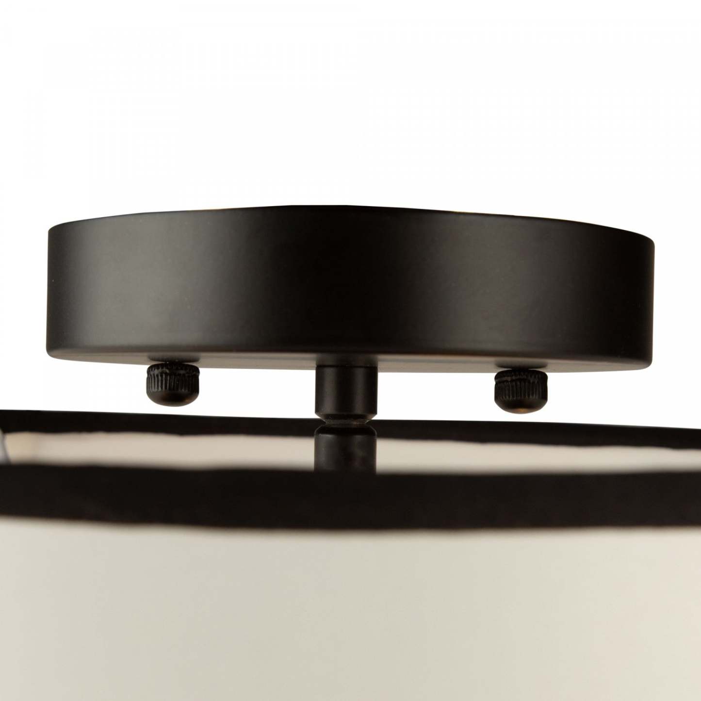 Coco plafonnier semi-affleuré noir et doré à 3 ampoules | Plafonnier semi-affleuré Coco noir et doré à 3 ampoules | D06HLH86