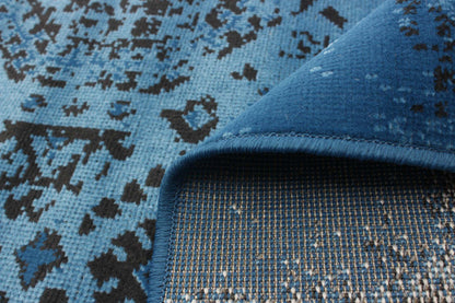 Tapis Jedda Bleu 5'3 x 7'7|Carpette Jedda bleue 5 pi 3 po x 7 pi 7 po|D86FX8AE