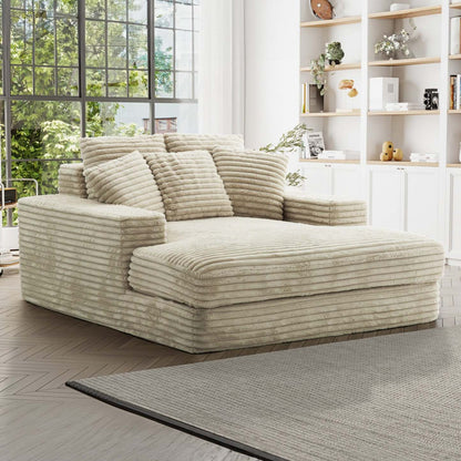 Chaise longue en mousse Sealy 68 Snug - Beige | Fauteuil long Snug de Sealy de 68 po avec mousse - beige