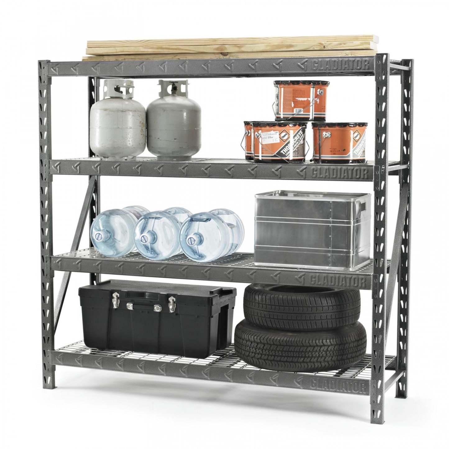 Gladiator 77 Rack Shelf - Hammered Granite|Tablette de 77 po en grillage de Gladiator - granite martelé