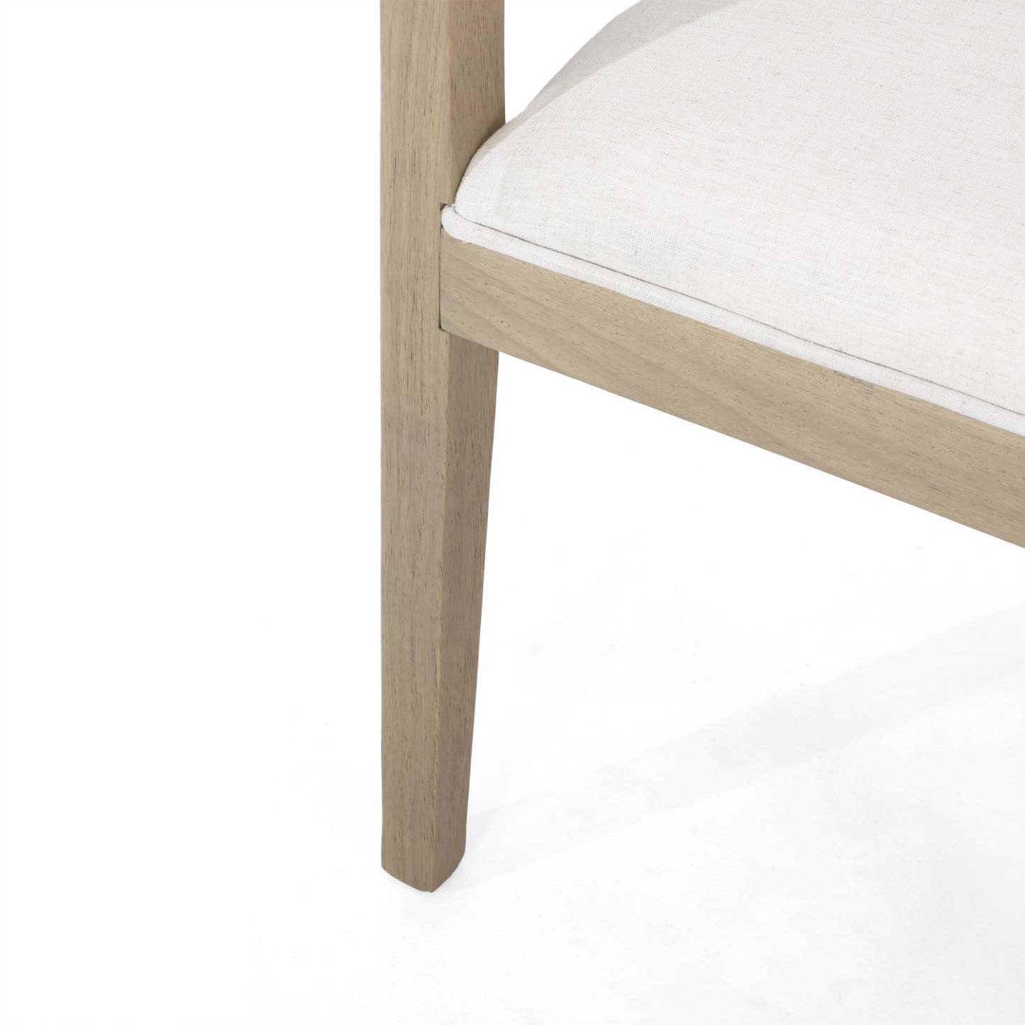 Ensemble de 2 fauteuils de salle à manger Tina avec tissu d'ameublement, style à dossier ouvert - Beige | Ensemble De 2 Fauteuils De Salle À Manger Tina Avec Revêtement En Tissu, Dossier Ouvert - Beige