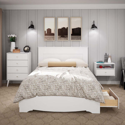 Queen Flat Panel Headboard - White|Tête de lit à panneau plat pour grand lit - blanche