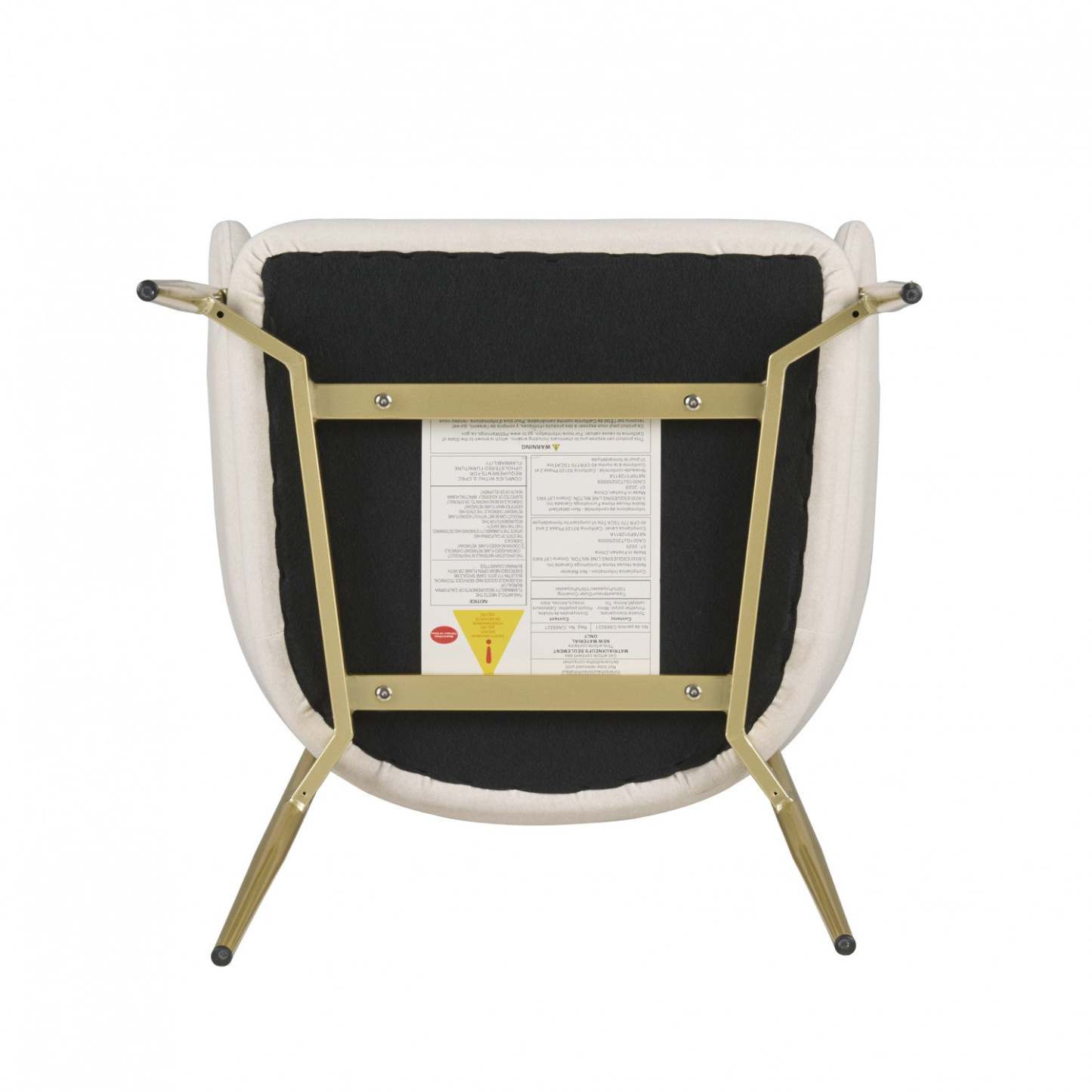 Jeremy Lot de 2 chaises de salle à manger modernes avec chaises d'appoint rembourrées en tissu et structure en métal, beige | Jeremy Chaises De Salle A Manger Modernes, Ensemble De 2, Chaises Laterales Tapisees En Tissu Avec Structure Métallique, Beige