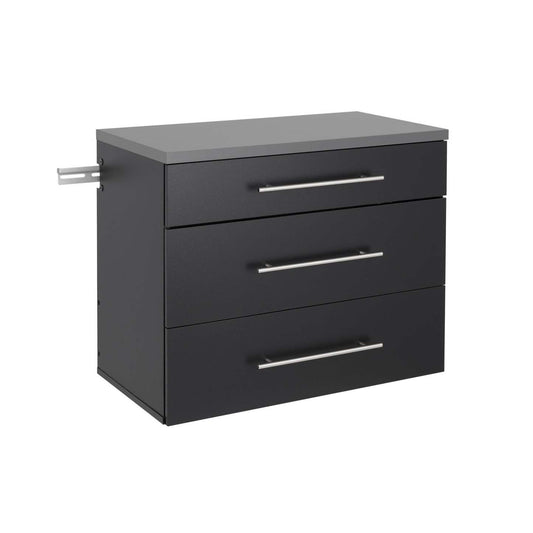 Hangups 3-Drawer Base Storage Cabinet - Black|Armoire de plancher HangUps à 3 tiroirs avec rangement - noire