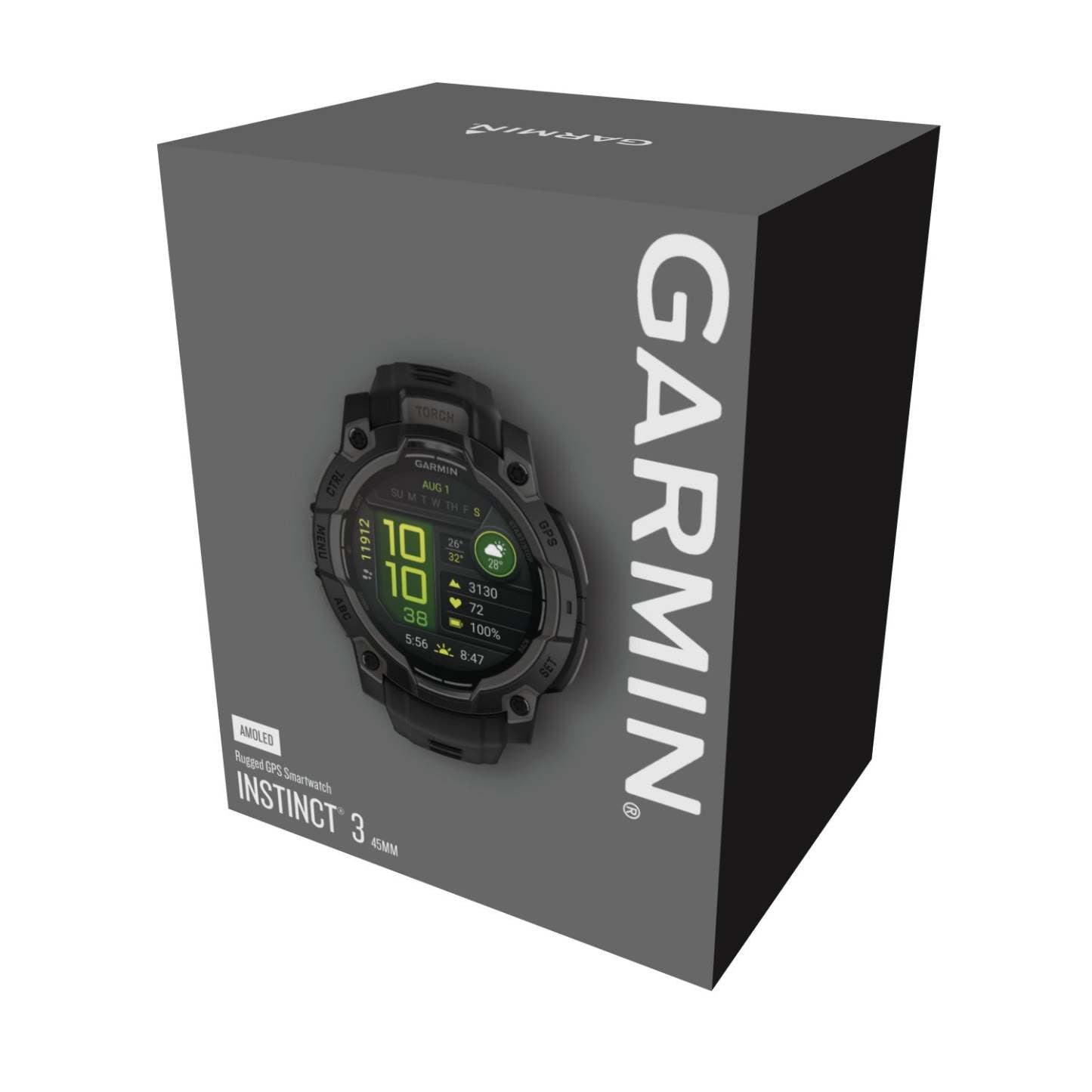 Garmin Instinct 3 Amoled Smartwatch 45 Mm - Spécifications Militaires Robustes 810, Boussole, Altimètre Barométrique | Montre Connectée Garmin Instinct 3 Amoled 45 Mm - Spécifications Militaires Robustes 810, Boussole,