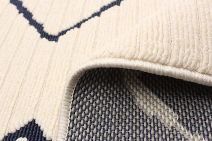 Tapis Kimi Bleu-Ivoire 5'3 x 7'7|Carpette Kimi bleueivoire 5 pi 3 po x 7 pi 7 po|D86F9PND