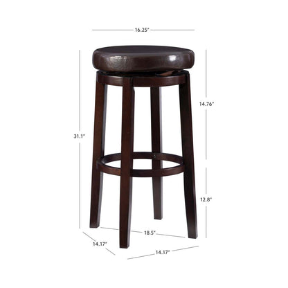 Tabouret de bar Maya en simili cuir - Marron|Tabouret bar Maya en similicuir - brun