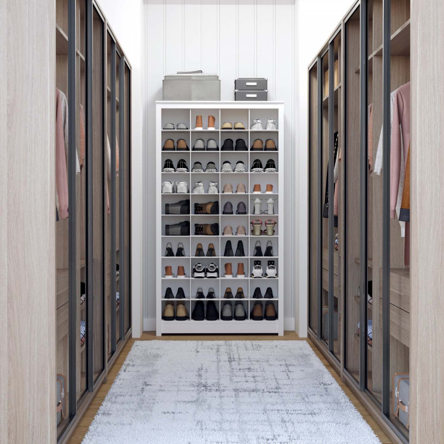 Prepac 40 Pair Shoe Storage Rack - White|Support de rangement de Prepac pour 40 paires de chaussures - blanc