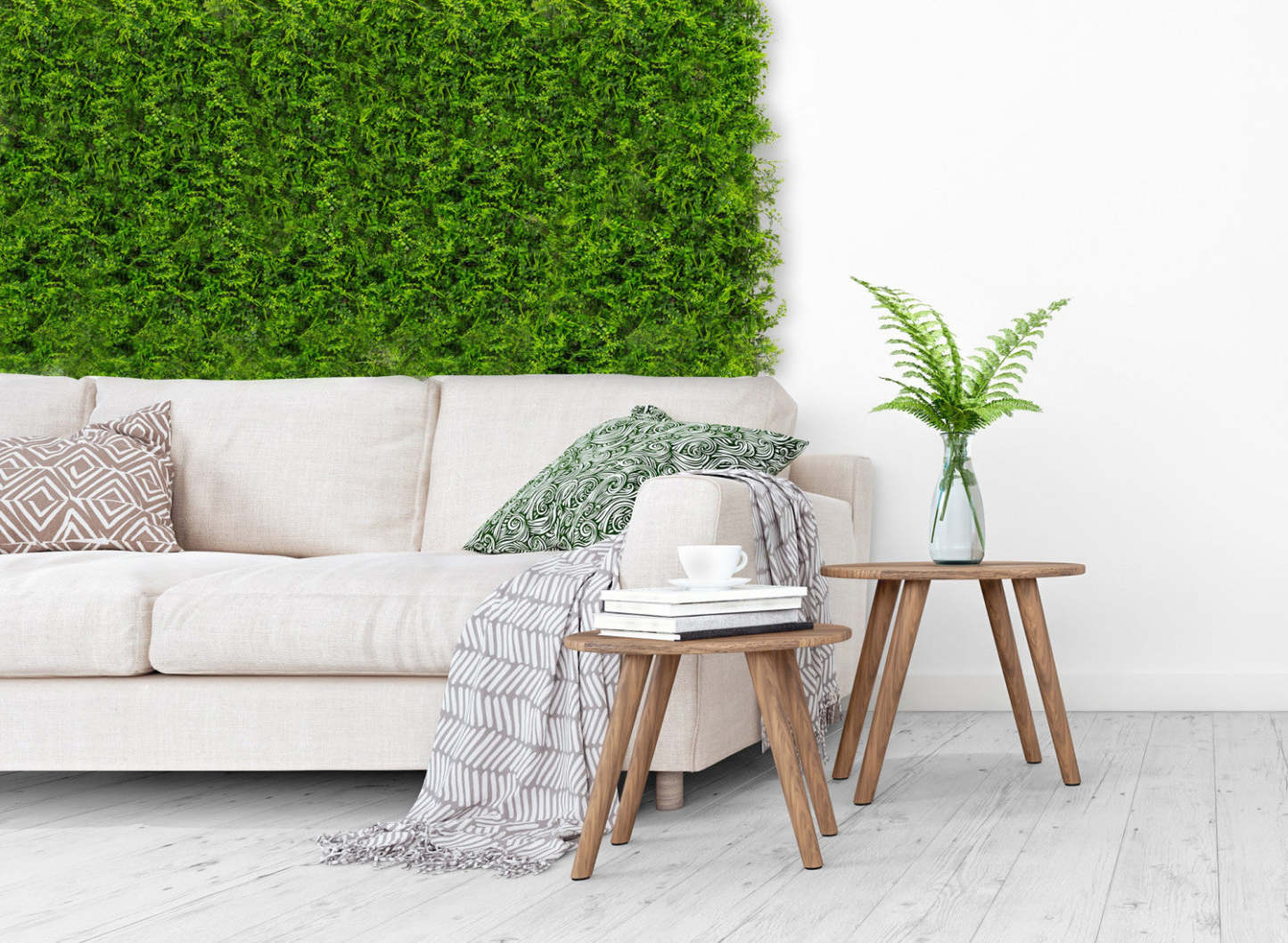 Panneau de feuillage 20 po x 20 po mélange de fougères artificielles 4 pièces | D10HDQ8M