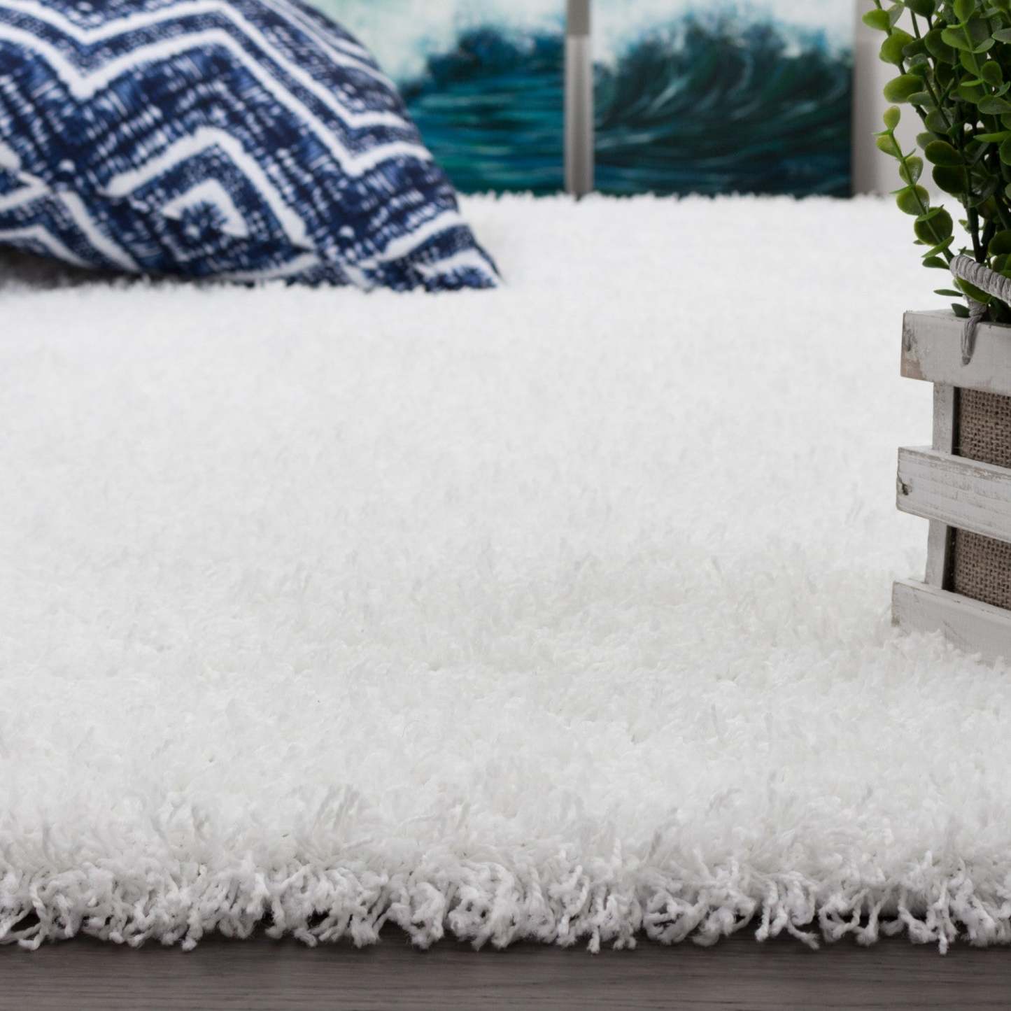 Victoria White Shag 3 x 5 Area Rug|Carpette à poils longs Victoria blanche 3 x 5|D80GA16L