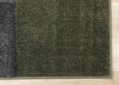 Tapis moderne Marley géométrique vert gris blanc - 7'10 x 10'6|Carpette moderne Marley verte, grise et blanche à motif géométrique - 7 pi 10 po x 10 pi 6 po