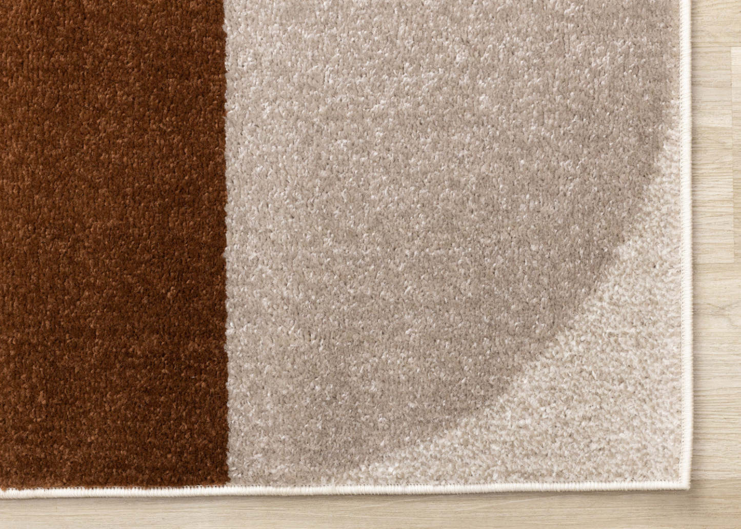 Marley Geometric Curves Taupe Oxblood Area Rug - 7'10 x 10'6|Carpette Marley taupe et rouge sang-de-bœuf à motif de courbes géométriques - 7 pi 10 po x 10 pi 6 po