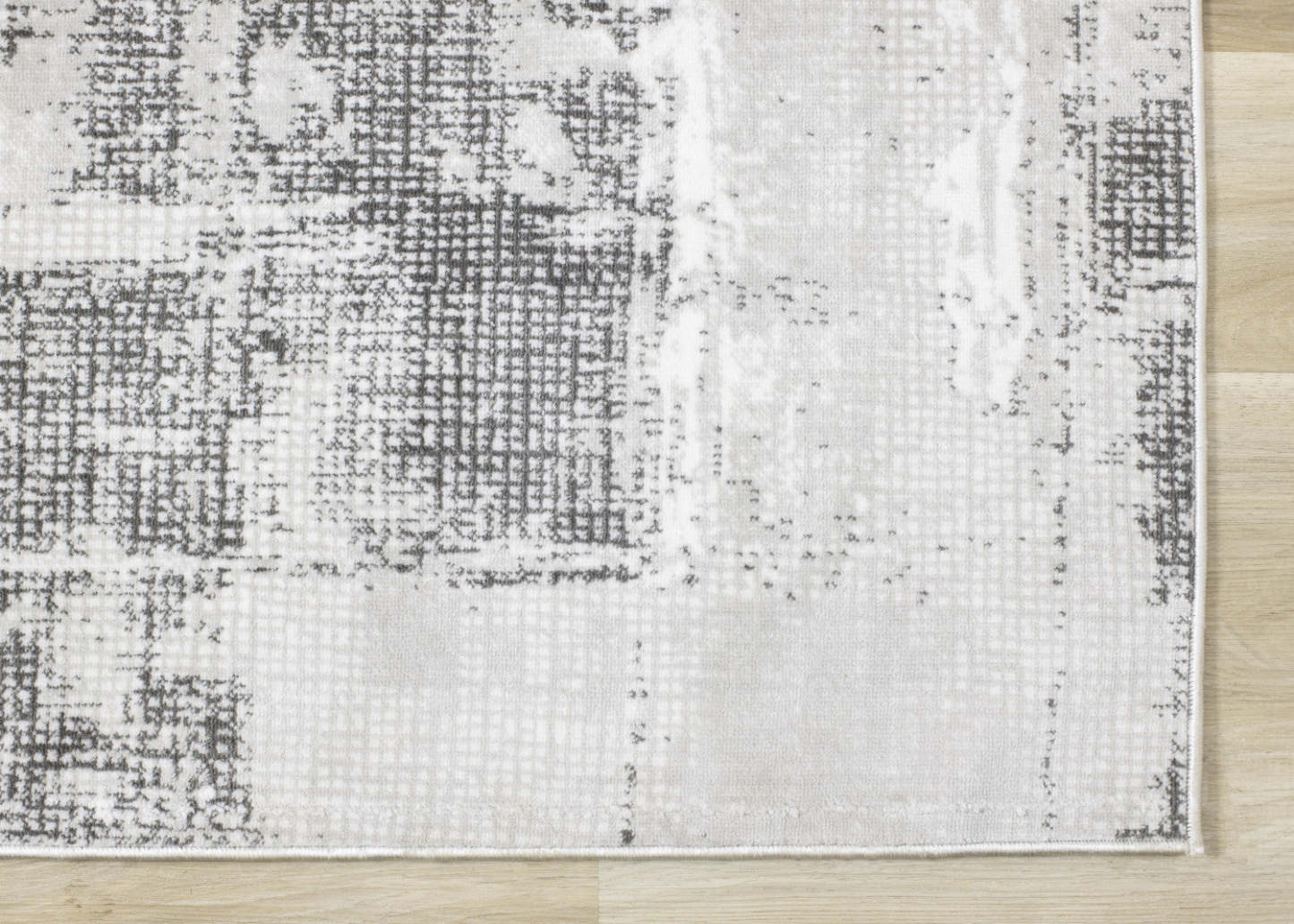 Carpette grise à motif abstrait lavable à la machine - 7 pi 10 po x 10 pi 6 po