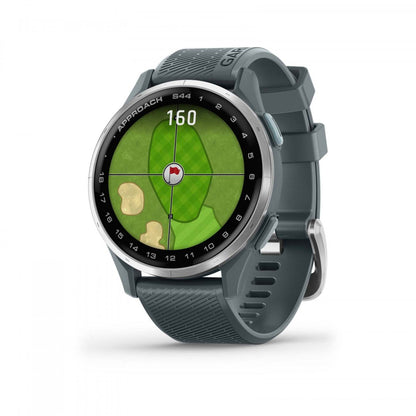 Garmin Approach S44 Amoled Montre Connectée de Golf - GPS, 43 000 Parcours Préchargés | Lunette en Aluminium Argent