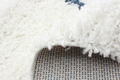 Helma Losange Cream Shag 3'11 X 5'11 Area Rug|Carpette à poils long Helma Losange crème 3 pi 11 po x 5 pi 11 po|D86F9OH6