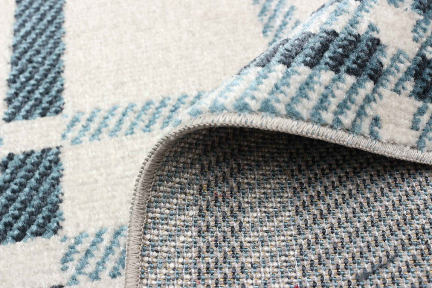 Tapis Roma bleu lavable en machine - 2'6 x 8'0|Carpette Roma bleue lavable à la machine - 2 pi 6 po x 8 pi 0 po|D86FACQ1