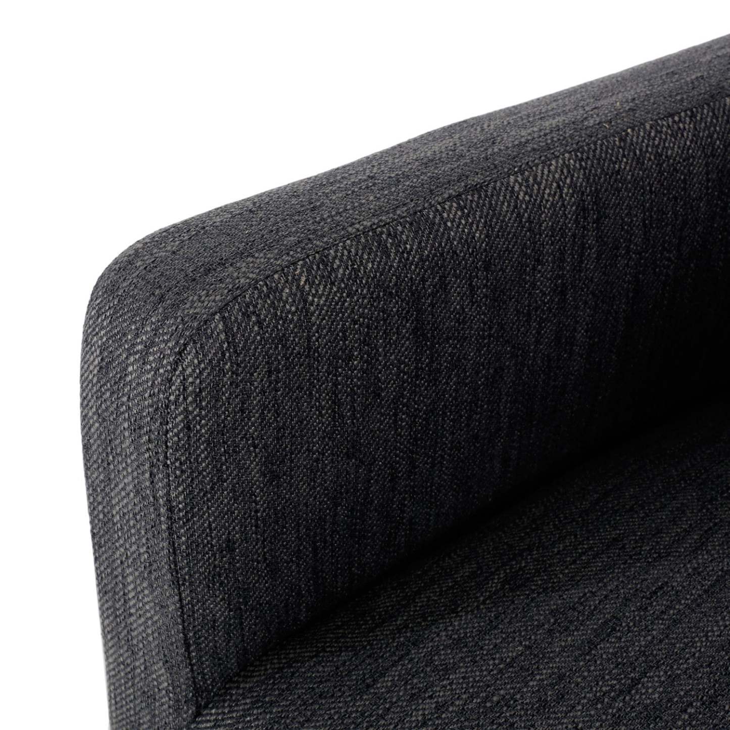 Lewis 26 Tabouret de Comptoir Hauteur d'Assise 66 cm avec Tissu Rembourré et Pieds en Bois Massif - Charbon