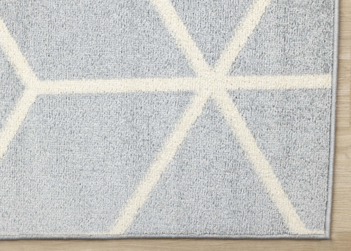 Tapis moderne géométrique bleu crème Ellis - 7'10 x 10'6|Carpette Ellis bleue et crème à motif géométrique moderne - 7 pi 10 po x 10 pi 6 po