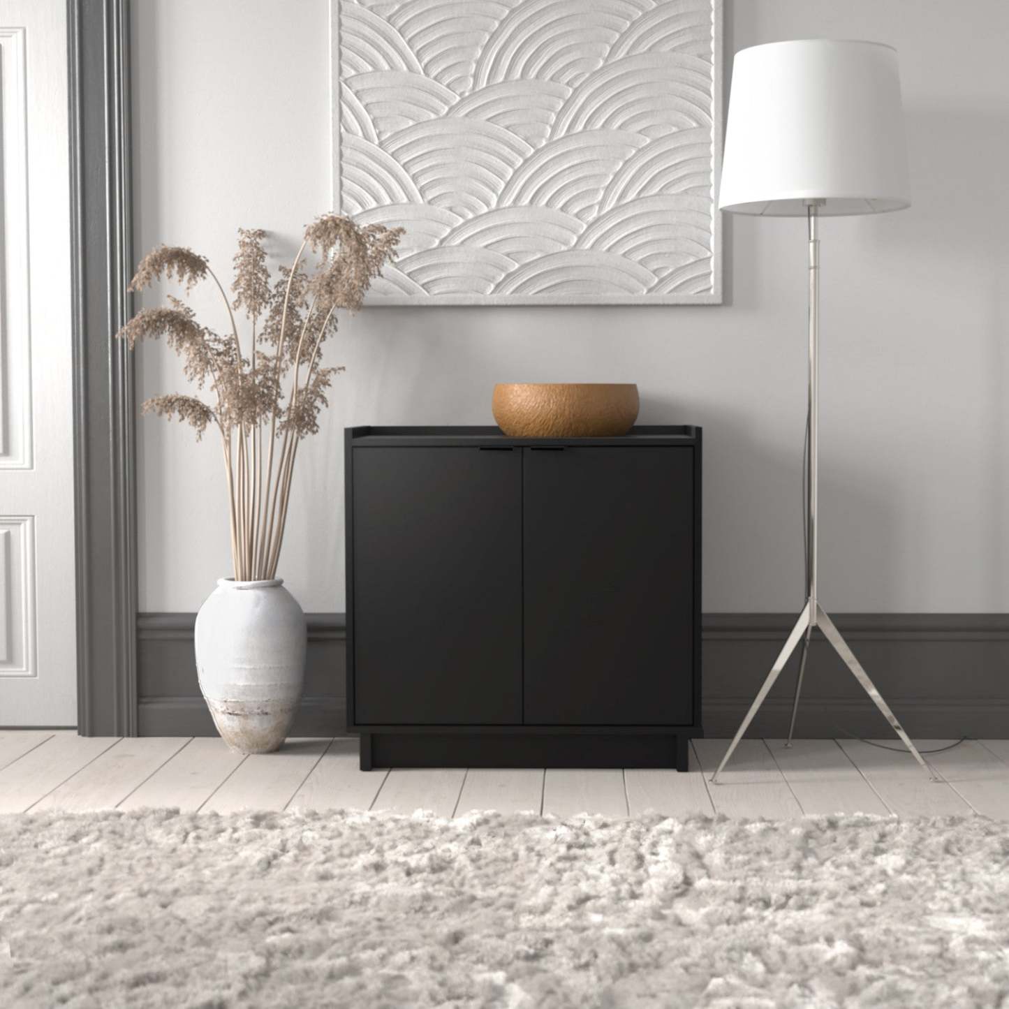 Prepac Simply Modern 2-Door Console Buffet - Noir|Console Simply Modern de Prepac à 2 portes - noire