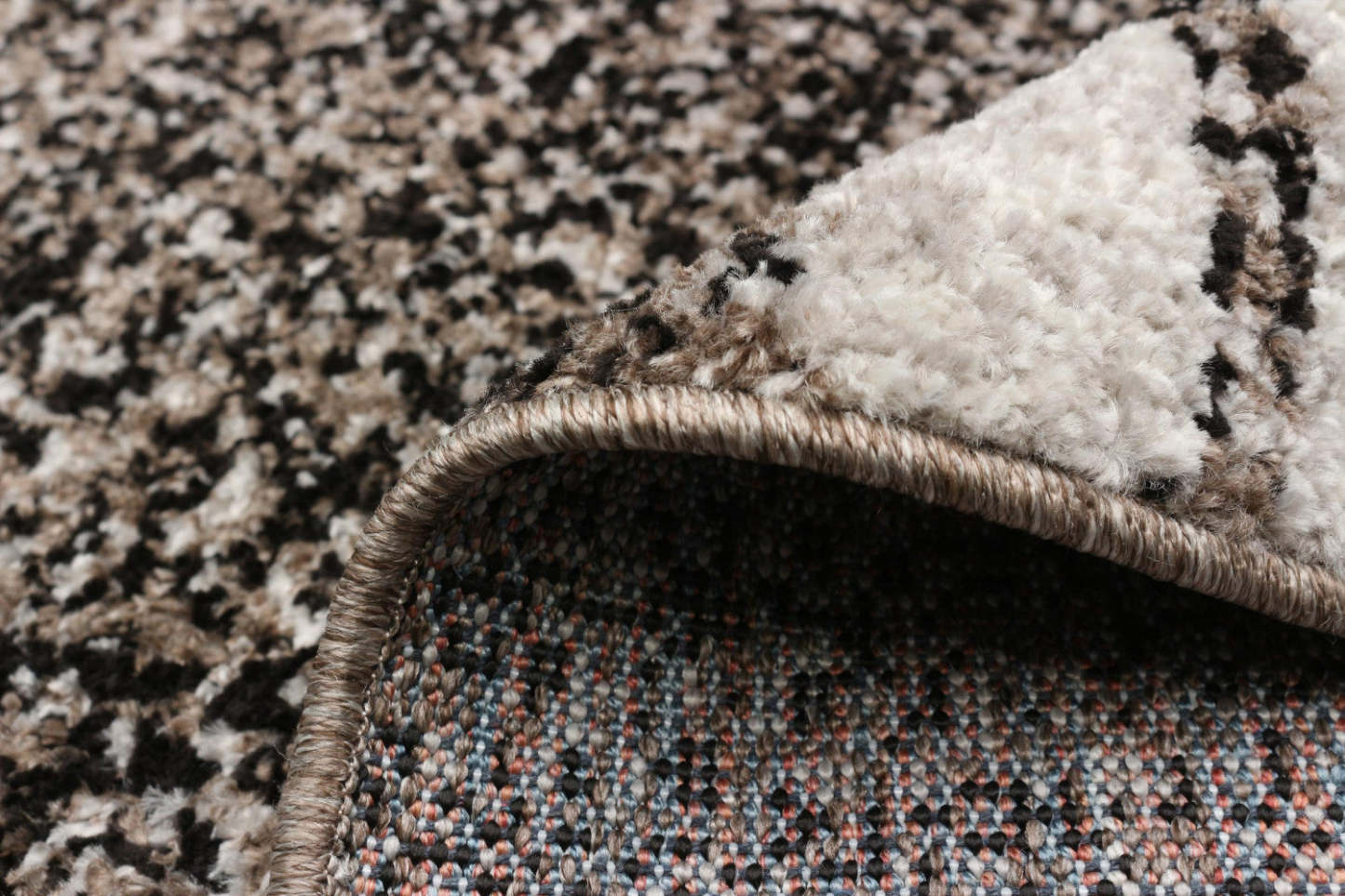 Tapis Vera Earth Taupe/Noir - 80 x 250 cm | Carpette Vera Earth taupenoire - 80 x 250 cm | D86FGG0M