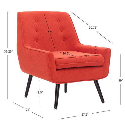 Trellis Pimento Fabric Accent Chair - Red|Fauteuil d’appoint Trellis Pimento en tissu - rouge